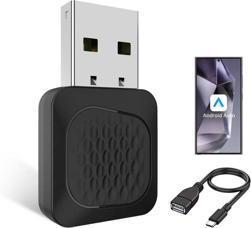 Ayake Wireless Android Auto Adapter, Smallest Mini Edition, Converts Wired to Wireless Android Auto, Plug & Play Adapter, Compact Design for Android 11+ with USB/USB-C Port - Image 1